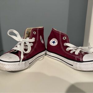 Converse Kids High-Top Sneakers - Burgundy